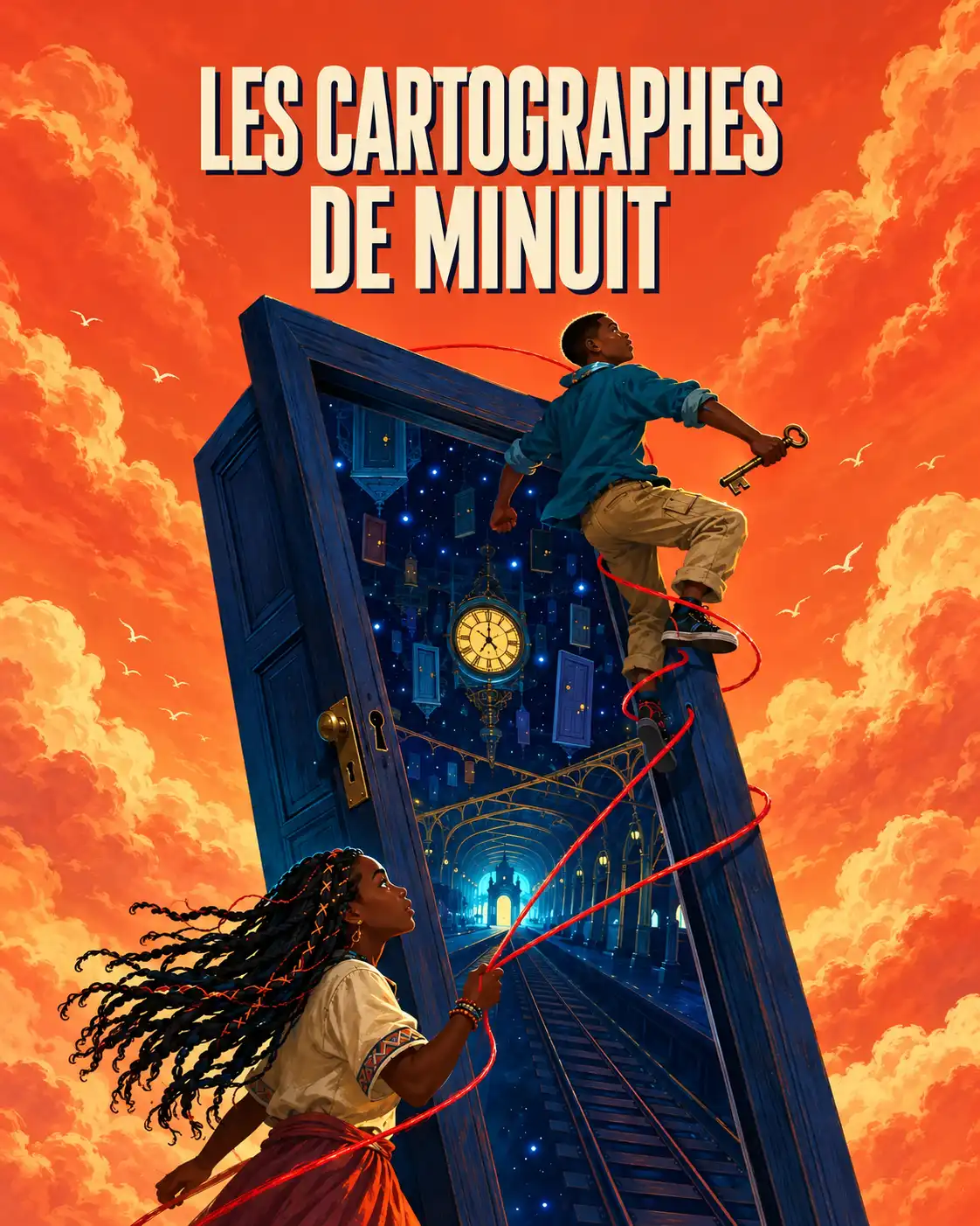 Couverture du livre : Les Cartographes de minuit — Le Collège des portes nomades